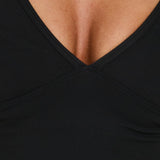 New Horizons Long Sleeve V Neck Top Black