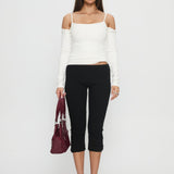 Baseline Rib Capri Pants Black