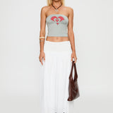 Swan Song Strapless Top Blue / Grey