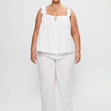 Santabelle Frill Pants White Curve