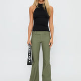 Kinkirk Flared Pants Olive Green