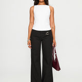 Lose Your Number High Neck Top White