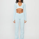 Vitality Long Sleeve Active Crop Blue