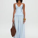Summer Too Hot Pant Blue Stripe