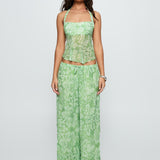 Finesse Pants Green Floral