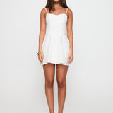New Chapters Broderie Mini Dress White
