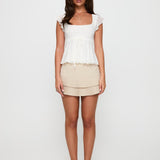 Auroraah Frill Top White