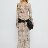 Switch Places Sheer Maxi Dress Animal