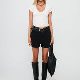 Tropicana Denim Shorts Washed Black