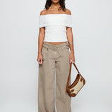 Murmur Off Shoulder Top White