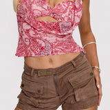 Superstitions Scarf Top Pink Multi