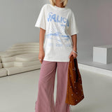 Jinxie Tie Side Pants Pink Gingham
