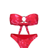 Gonzalez High Cut Bikini Bottoms Red Floral